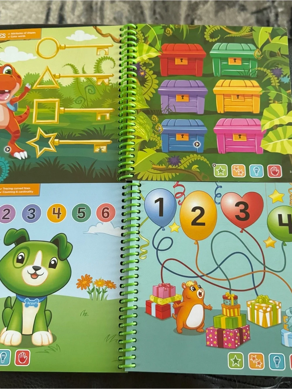 Leapfrog LeapStat Preschool Books - Shapes & Colors + Scout & Friends Math (2)